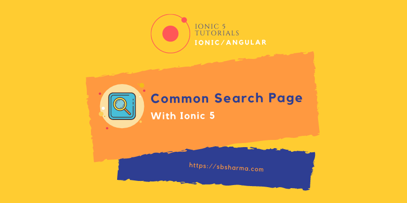 common search with ionic