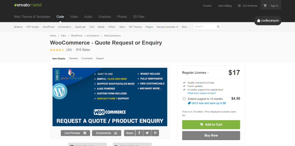 WooCommerce enquiry plugin