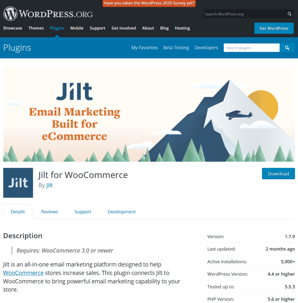 Jilt for woocommerce email marketing