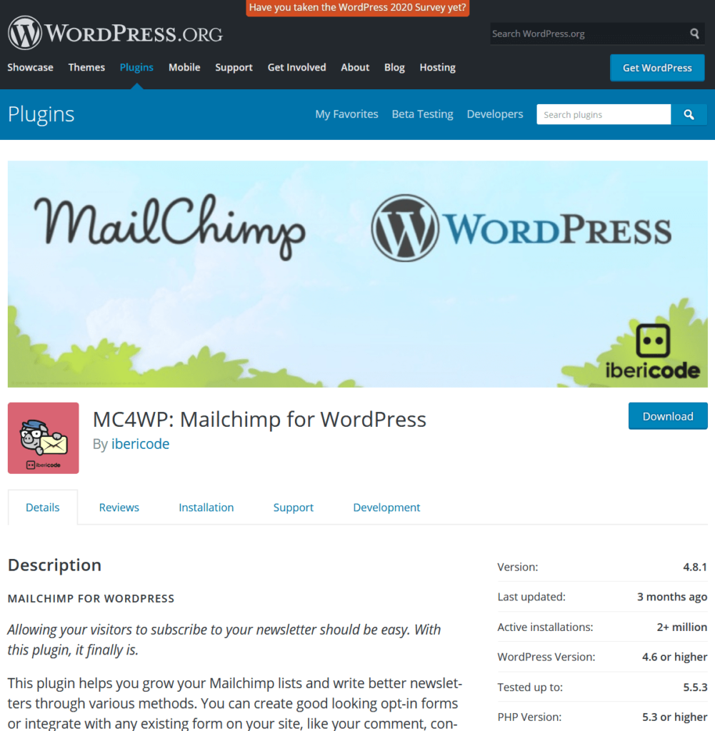 Mailchimp for wordpress