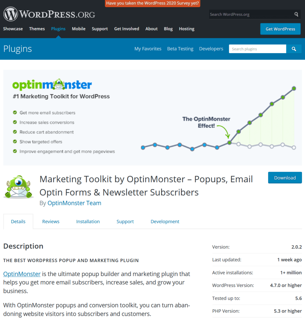 Optinmonster - email marketing optin forms and newsletter subscribers