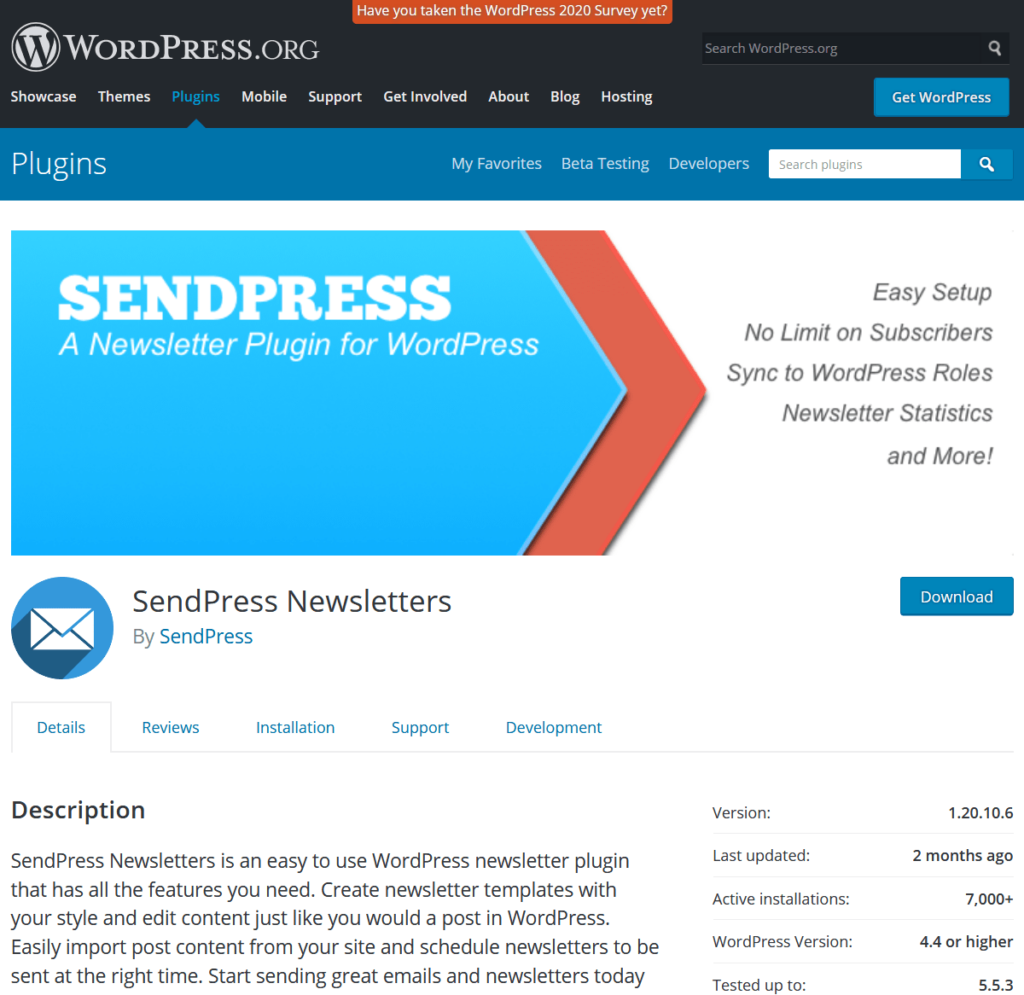 sendpress a newsletter plugin for wordpress