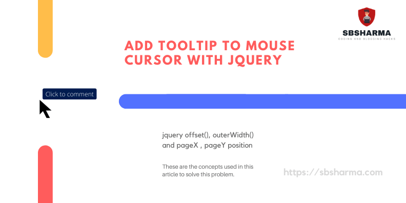 Add tooltip to mouse cursor using jquery
