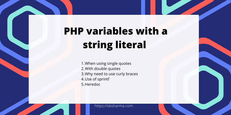 PHP variable with string literal