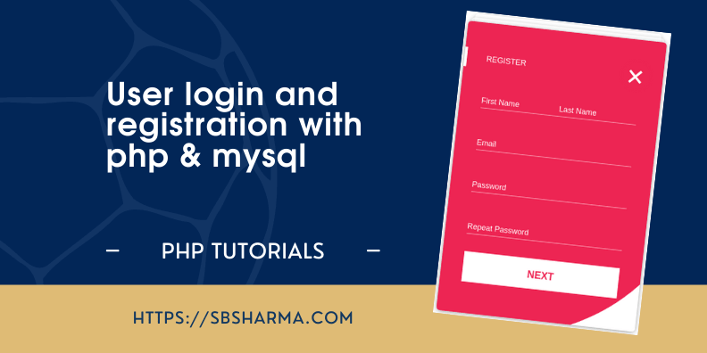 User login and registration with php & mysql